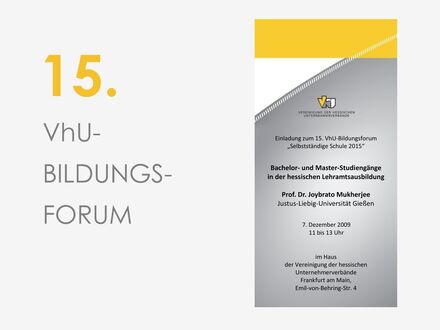 15. VhU-Bildungsforum
