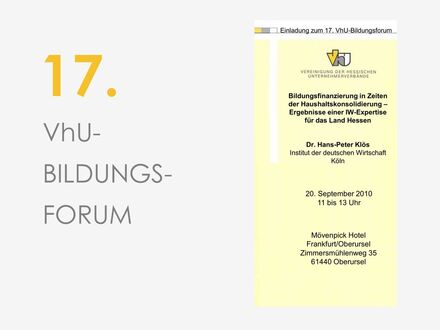 17. VhU-Bildungsforum